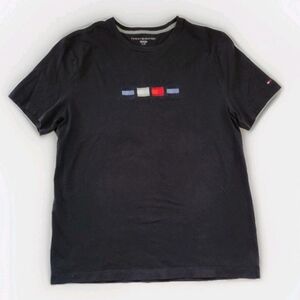 Tommy Hilfiger Crew Neck Logo T-Shirt Black Sz L